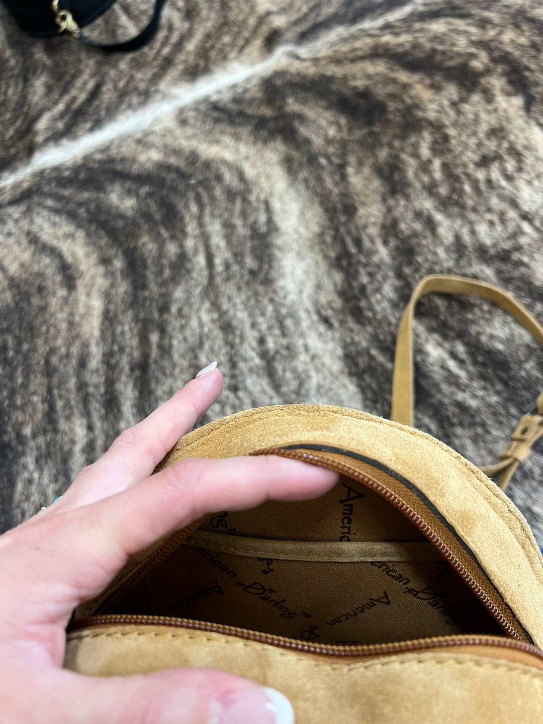 Mini Boot Stitch Canteen Purse-Camel