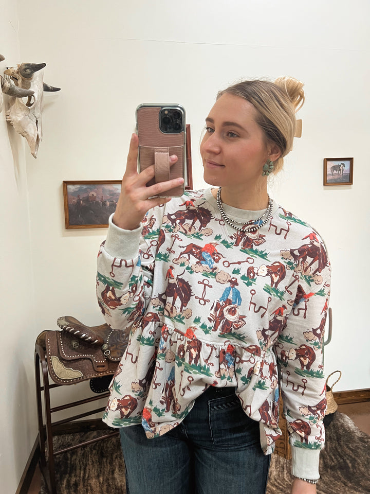 Cowhand Things Tunic Top