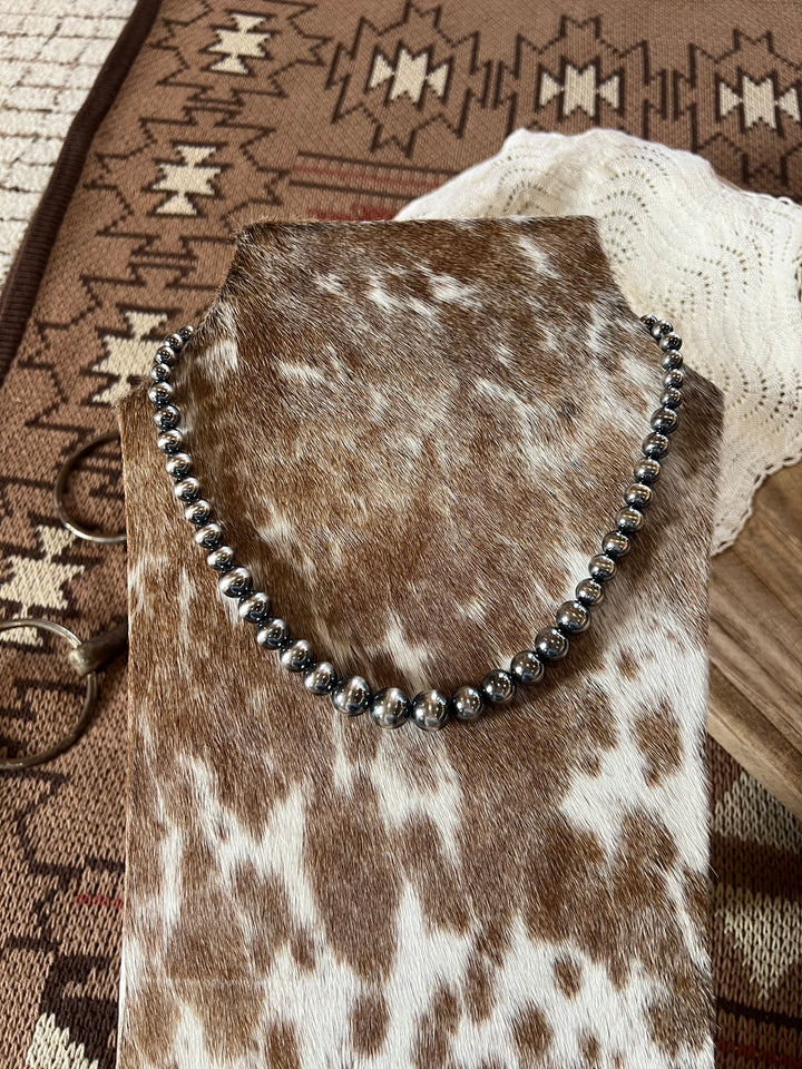 8-14mm Graduated Sterling Pearl Necklace-20.5”