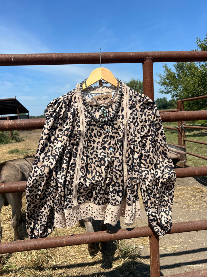 Leopard & Lace Top