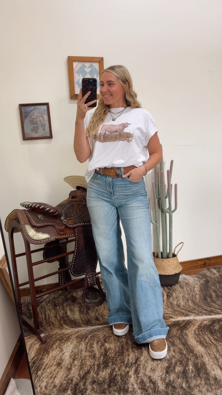 Ariat: Luana High Rise Wide Leg Jeans