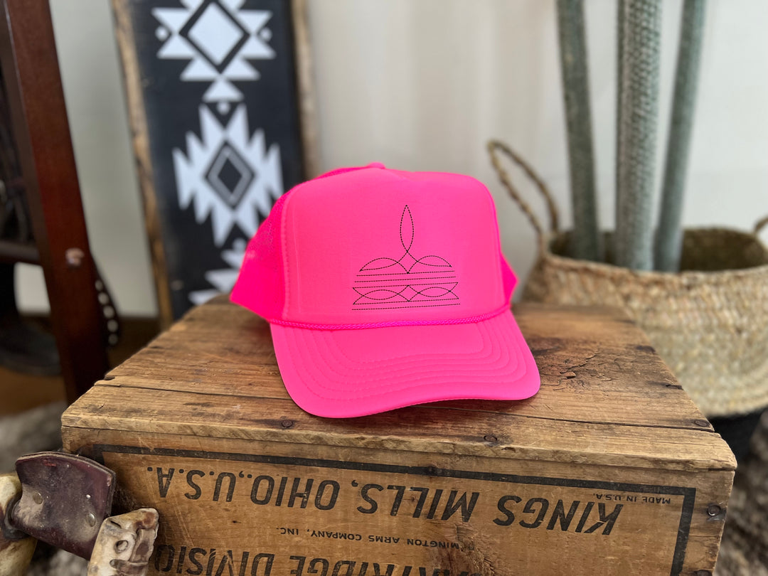 Boot Stitch Trucker Hat-{6 Colors}