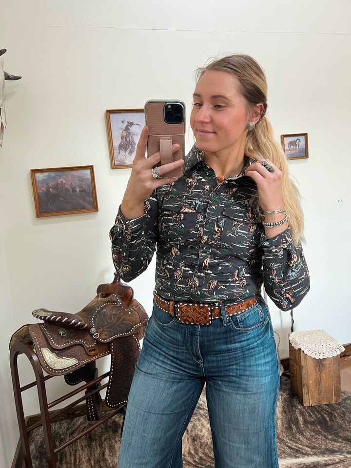 Vintage Cowboy Button-Up
