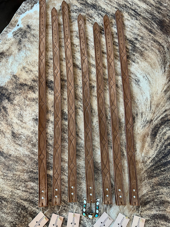 Desert Tan Rough Out Leather Belt