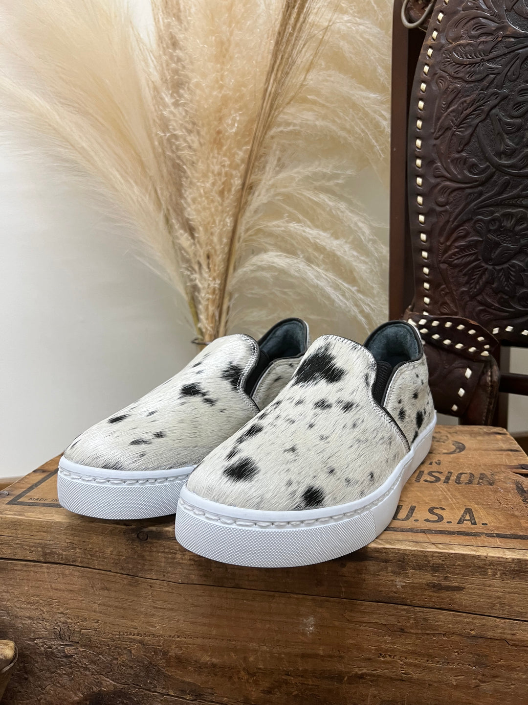 Utah Cowhide Slip Ons- S+P