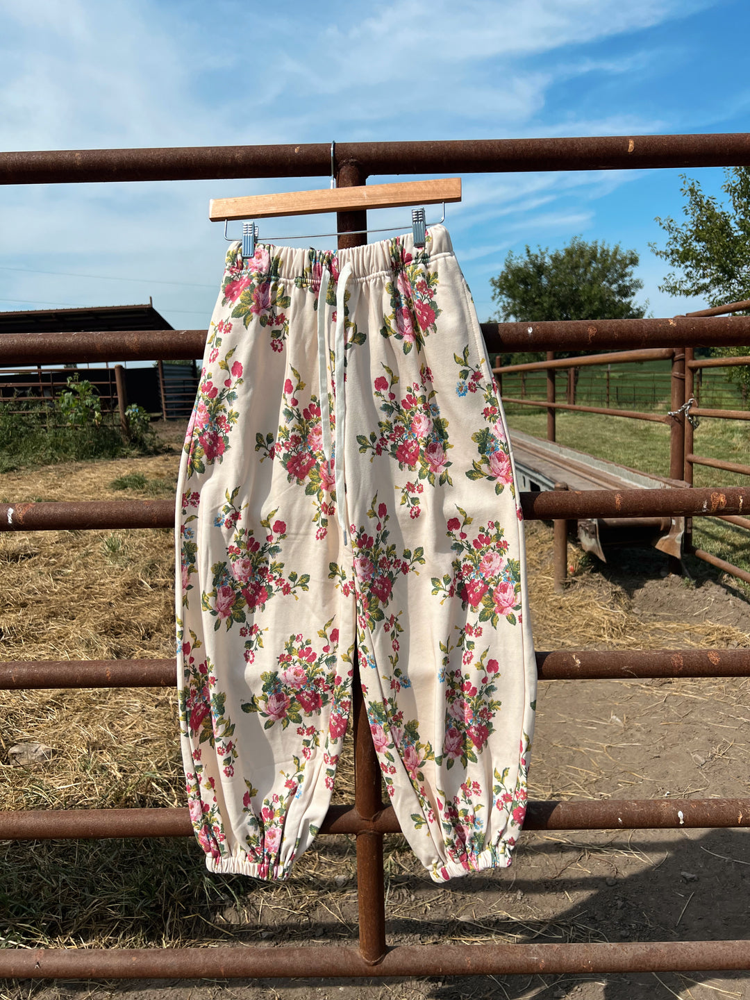 Ivory Floral Sweat Set
