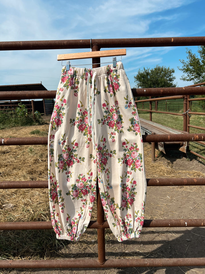 Ivory Floral Sweat Set