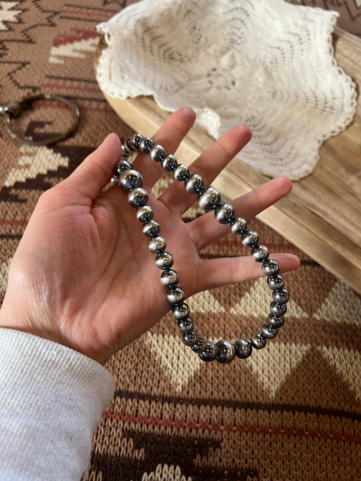 10-14mm Sterling Silver Pearl Necklace-20.5”