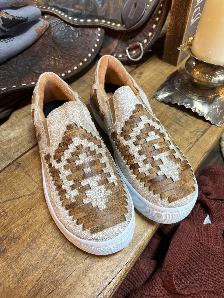 Dakota Leather Weaved Tennis Shoes{SIZE 6 ONLY}