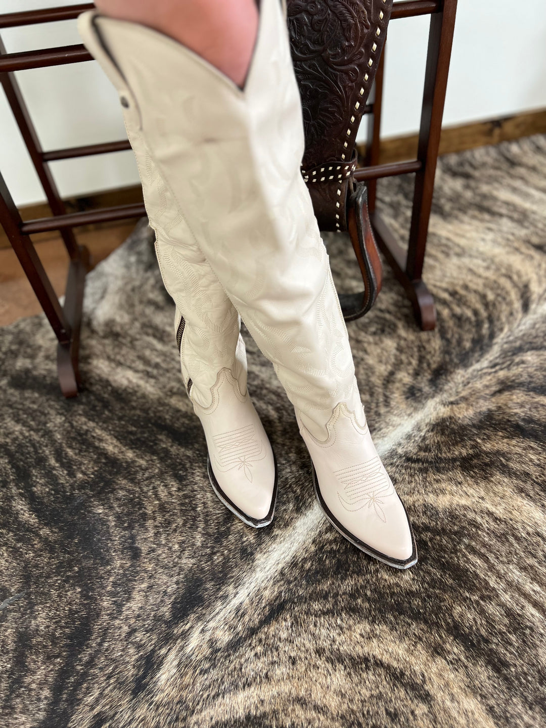 The Alyssa Bone Boots- Liberty Black
