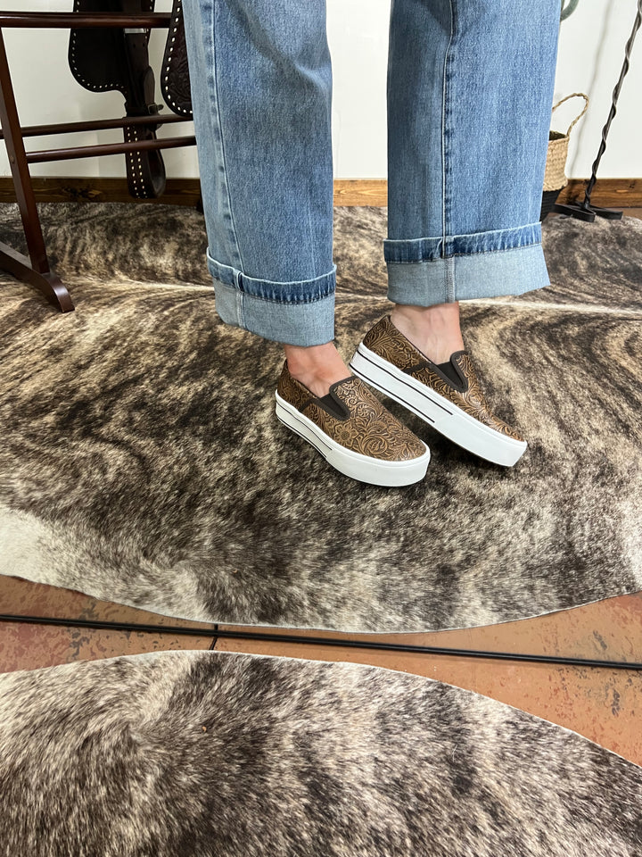 Ariat: Floral Emboss Slip On Shoes