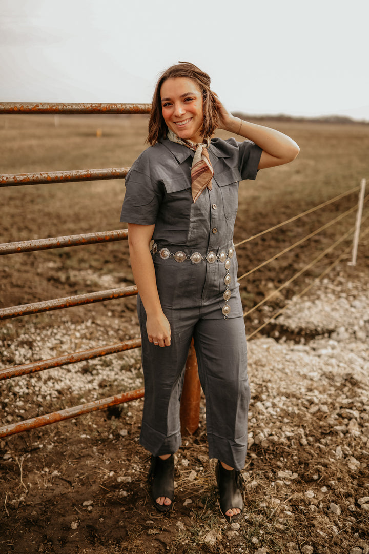 Barrett Jumpsuit-Dark Denim{SIZE LARGE}