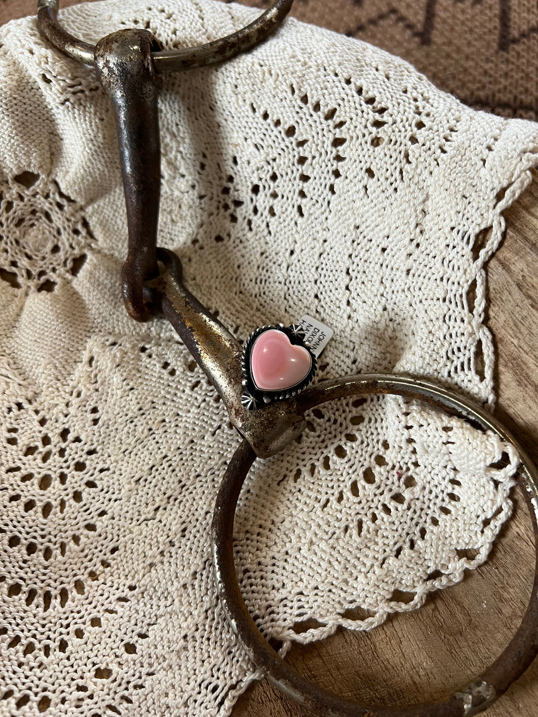 Pink Conch Heart Ring
