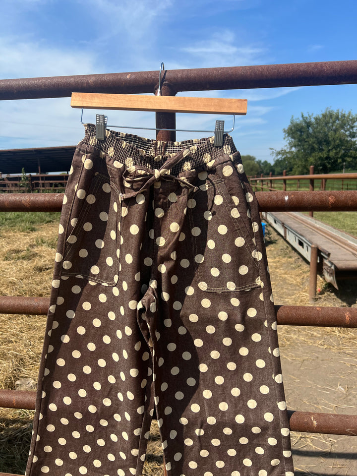 Brown Polka Dot Pants