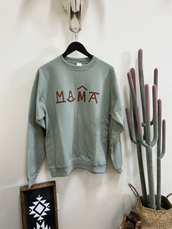Mama Brands Crewneck-Sage