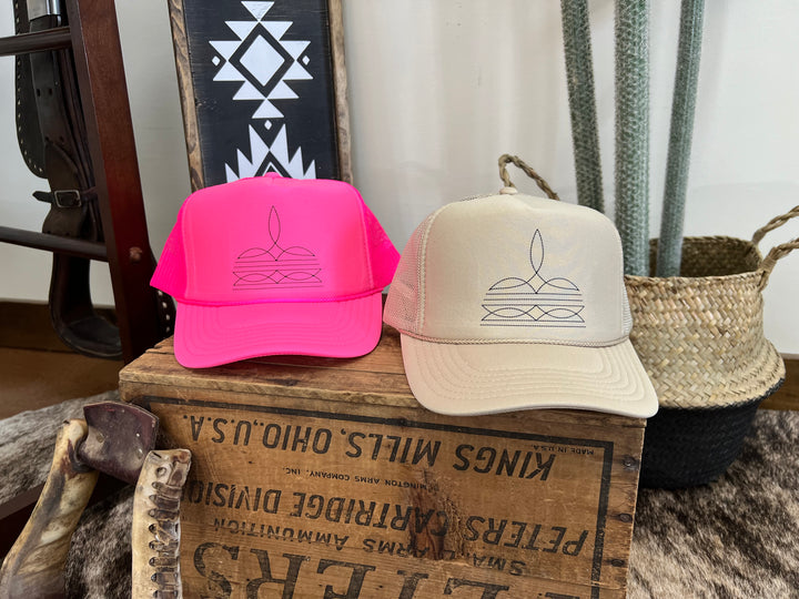 Boot Stitch Trucker Hat-{6 Colors}