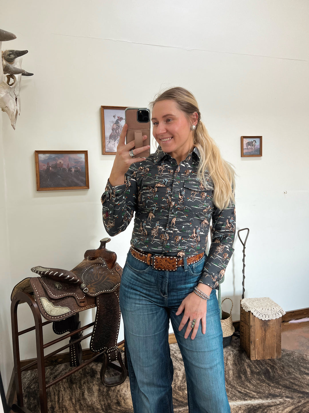 Vintage Cowboy Button-Up