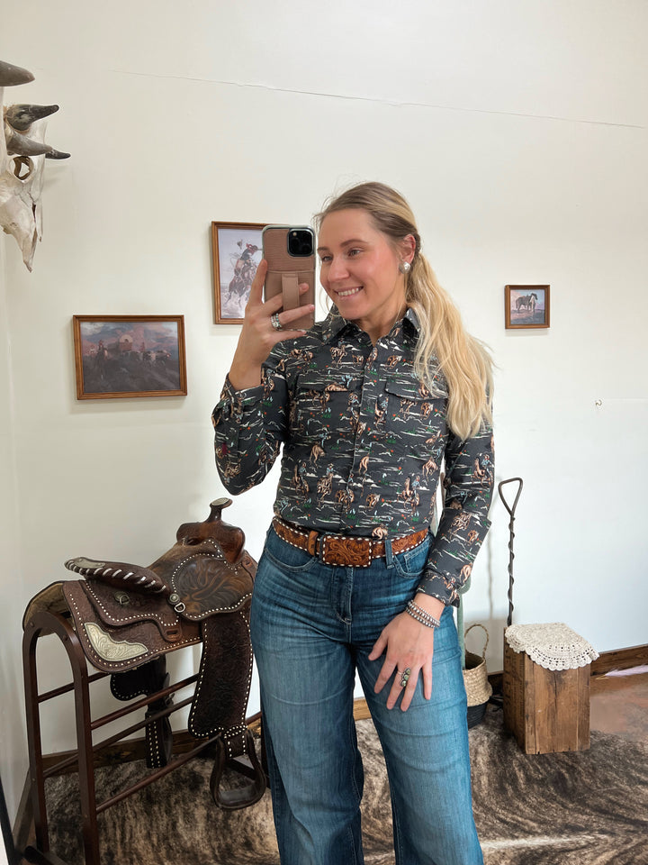 Vintage Cowboy Button-Up