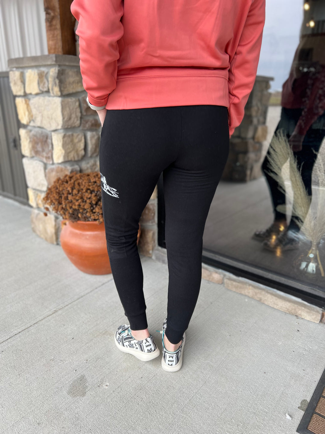 Cowboy Roper Joggers-Black