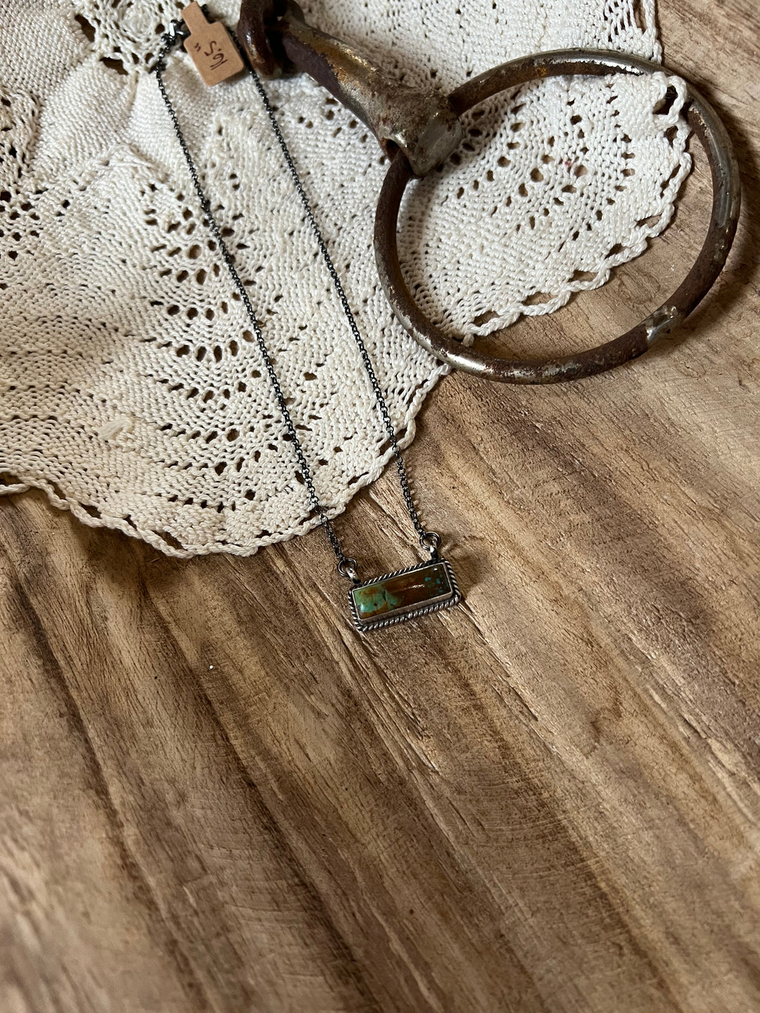 Kingman Turquoise Bar Necklace