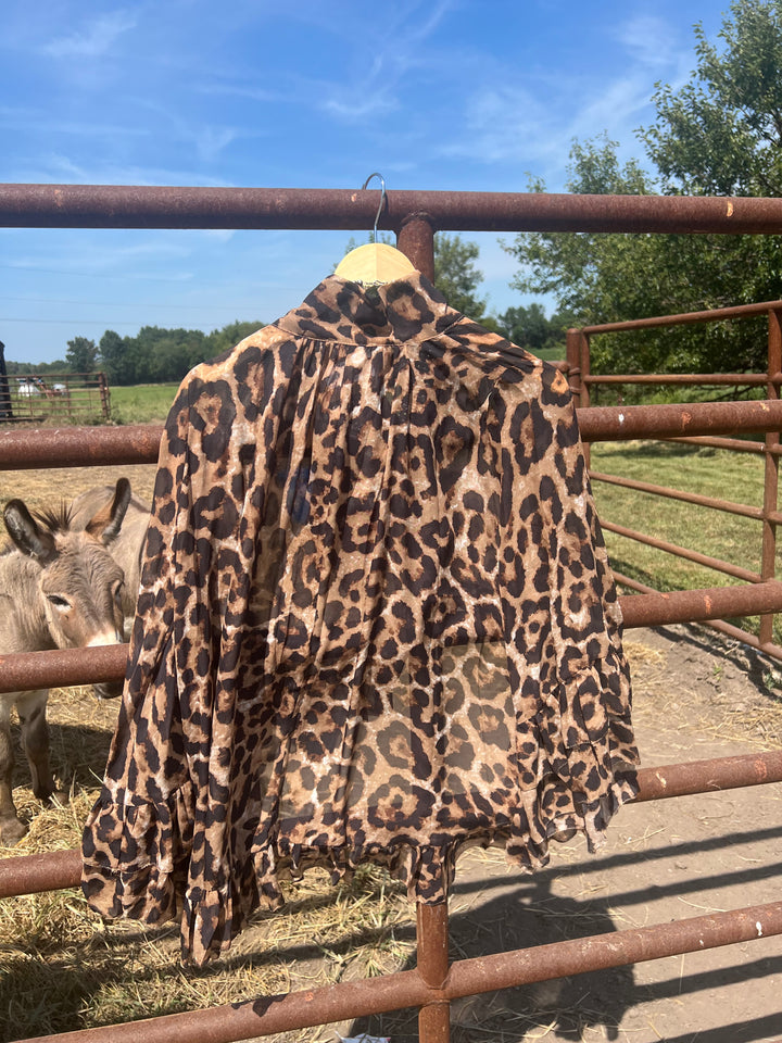 Leopard Chiffon Top