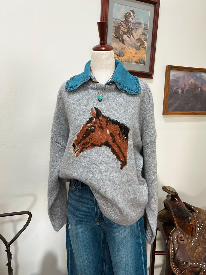 The Weller Sweater-Heather Grey