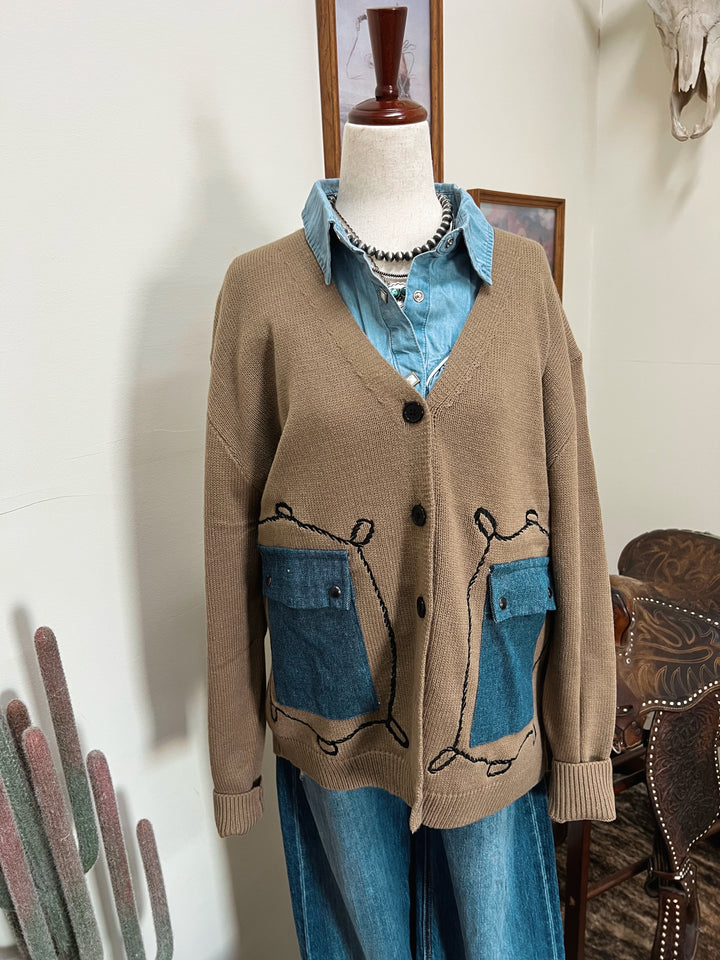 Cattle Babe Cardigan-Hereford