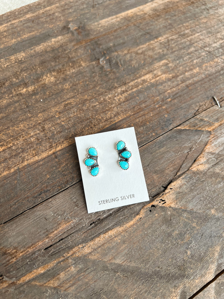 3 Stone Earrings