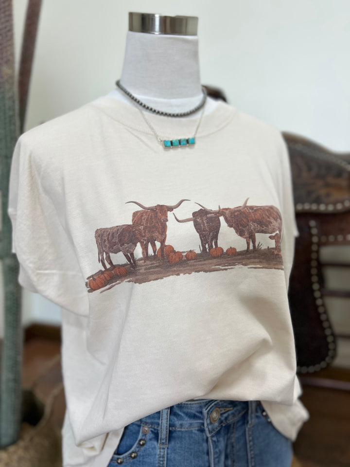 Longhorn Pumpkin Patch Relaxed Tee