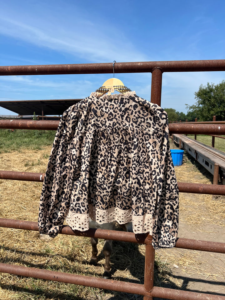Leopard & Lace Top