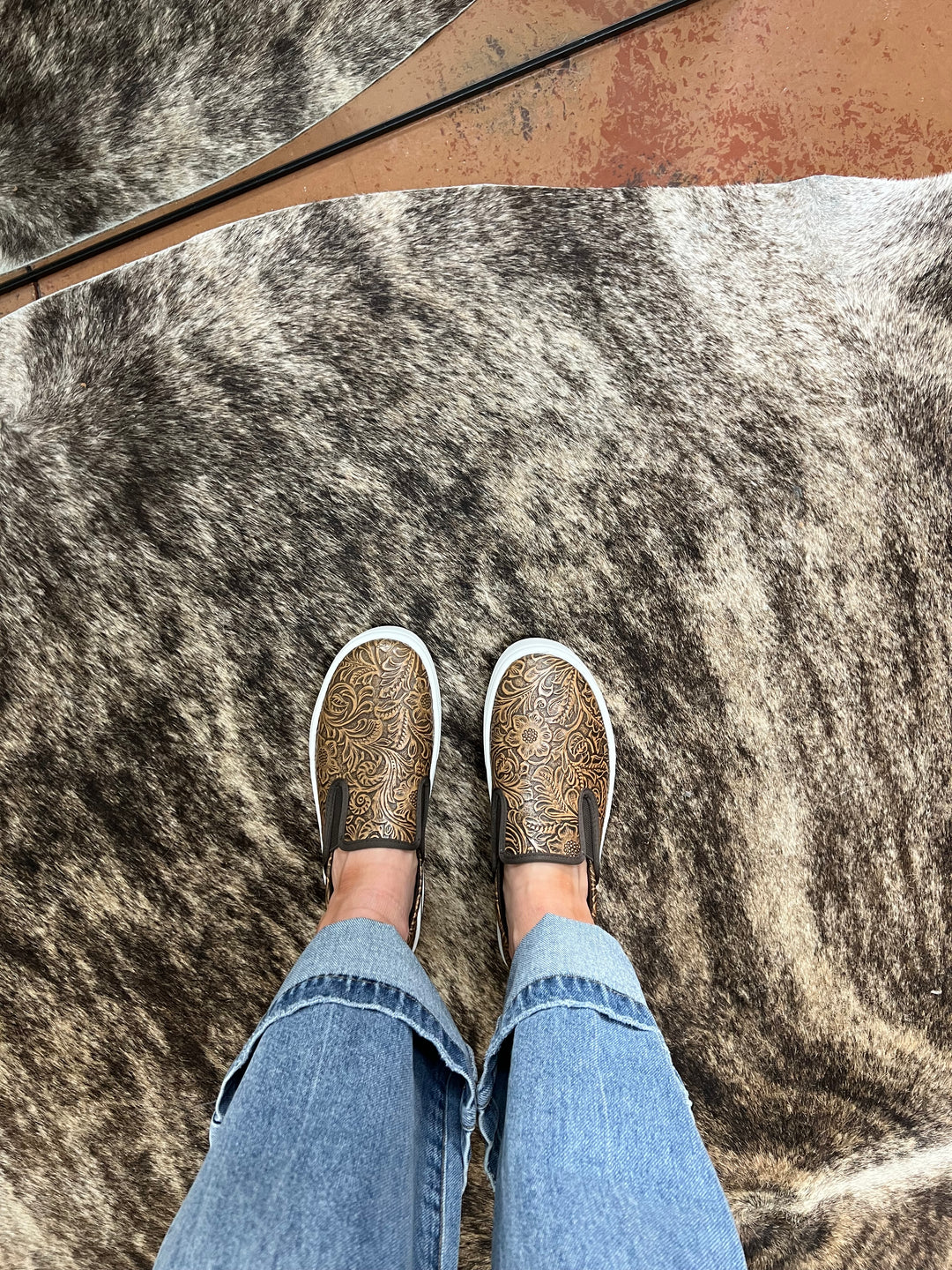 Ariat: Floral Emboss Slip On Shoes