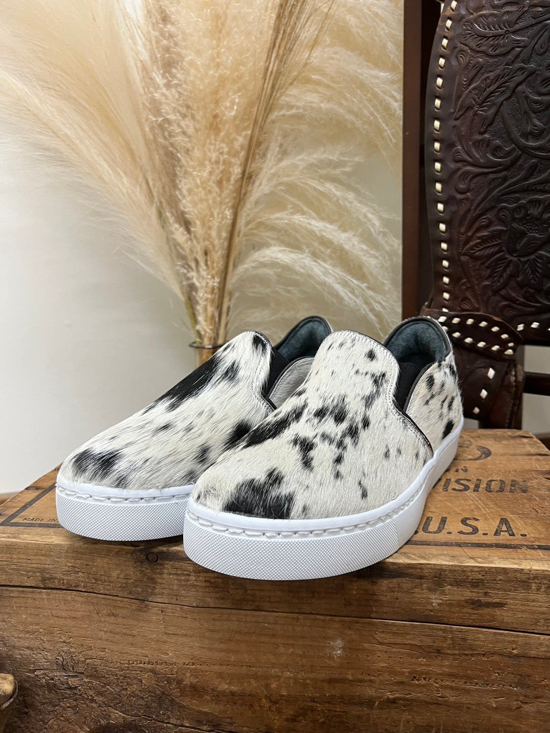 Utah Cowhide Slip Ons- S+P