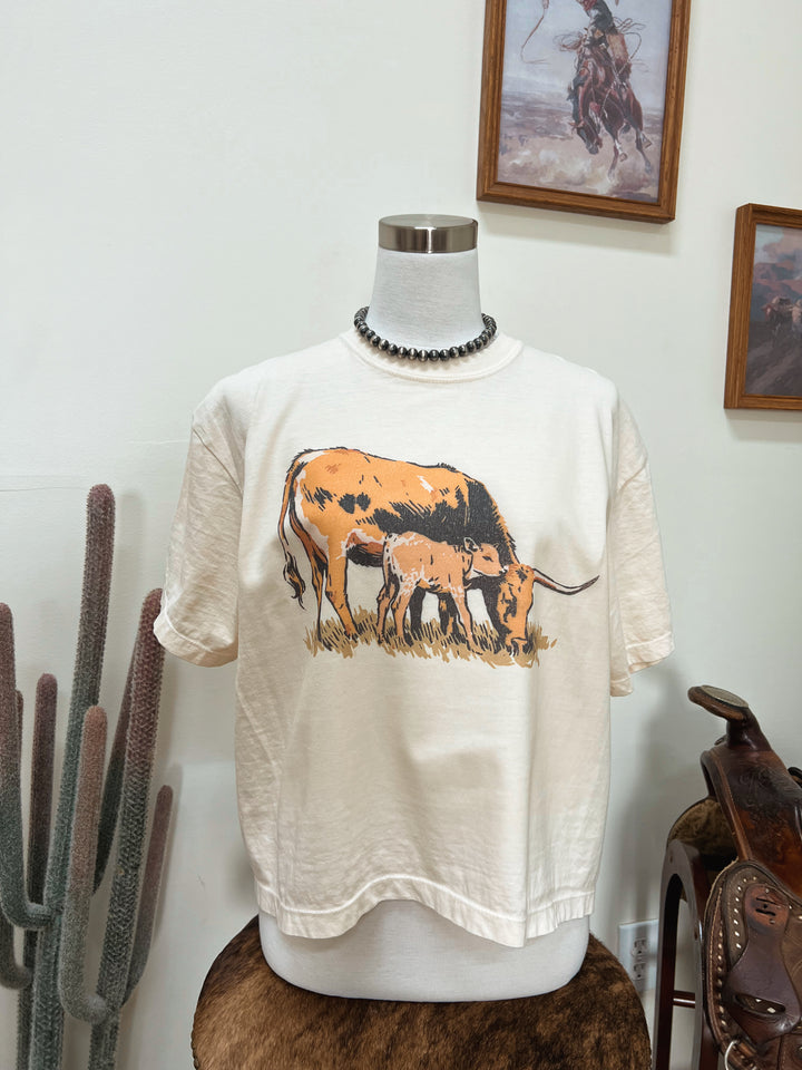 Longhorn Pair Boxy T-Shirt