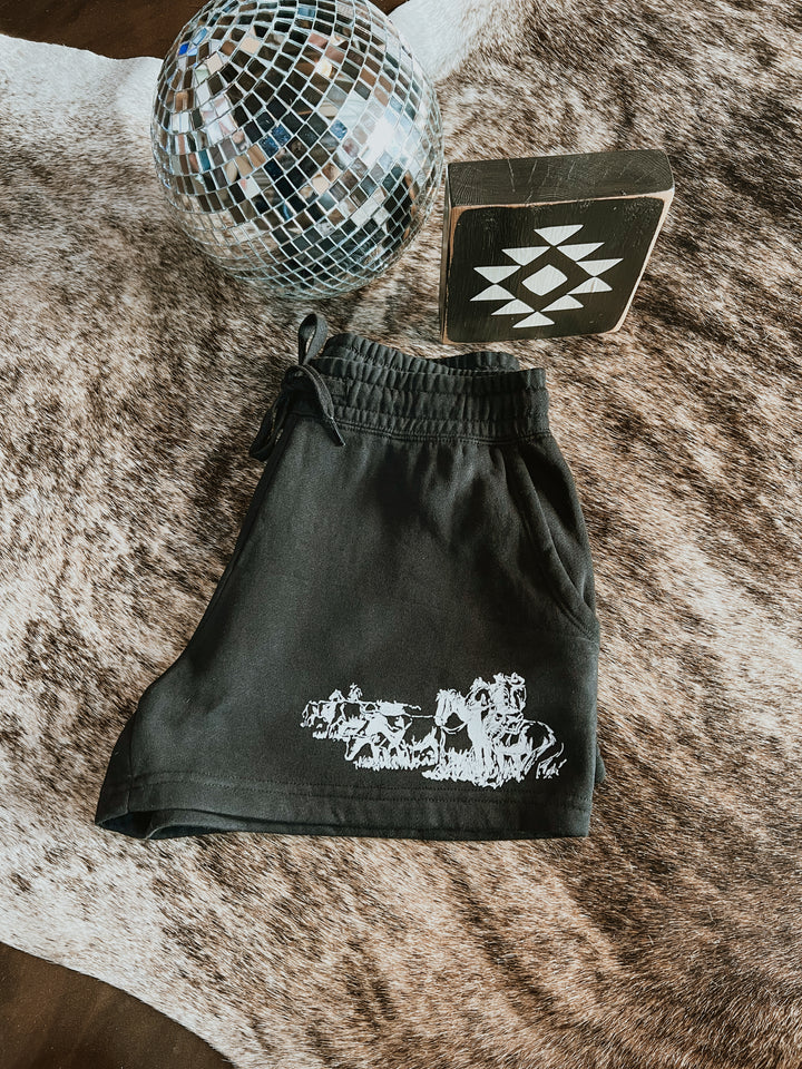 Cowboy Shorts-Black{Pick Your Design}