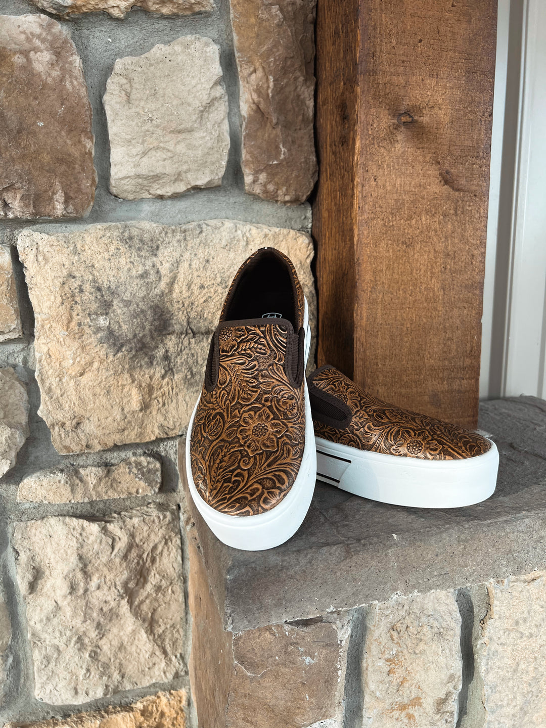 Ariat: Floral Emboss Slip On Shoes