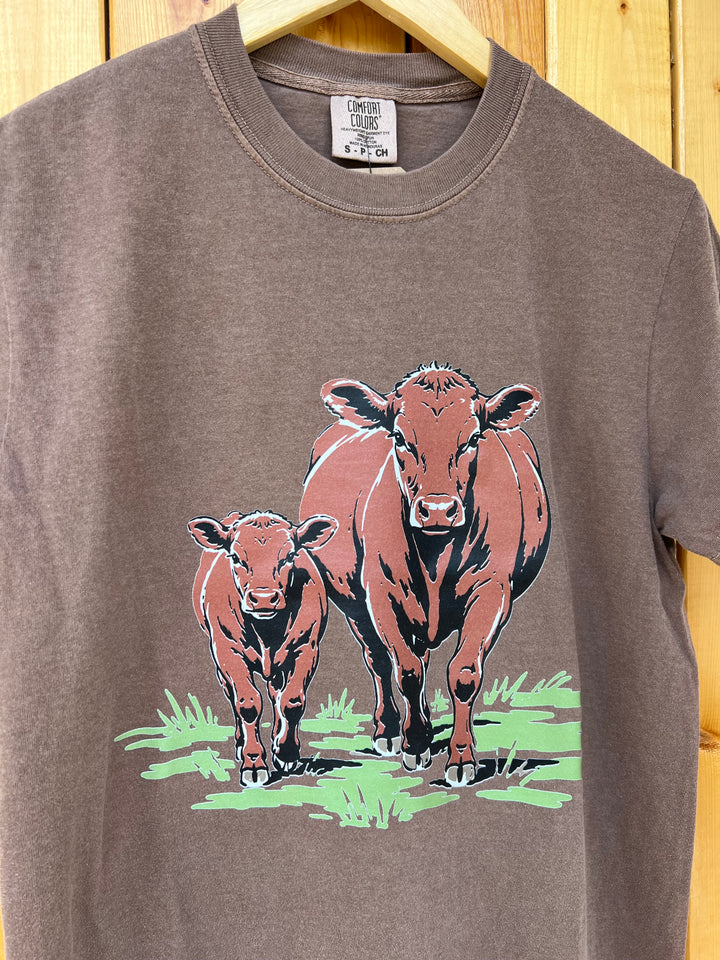 Red Angus T-Shirt-Mocha
