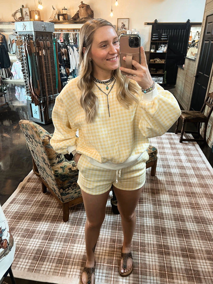 Yellow Gingham Set