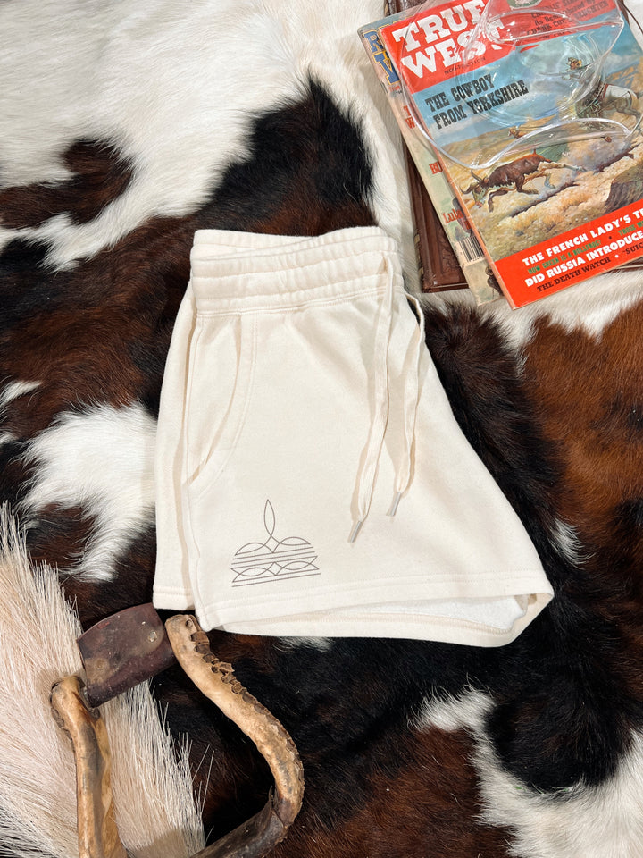 Boot Stitch Shorts-Cream