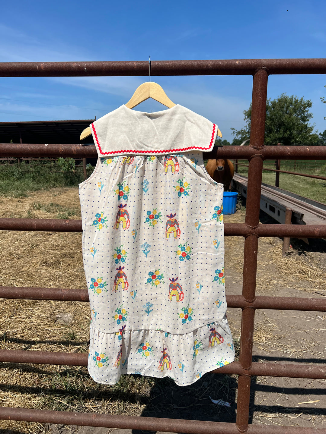 Vintage Cowboy Polka Dot Dress