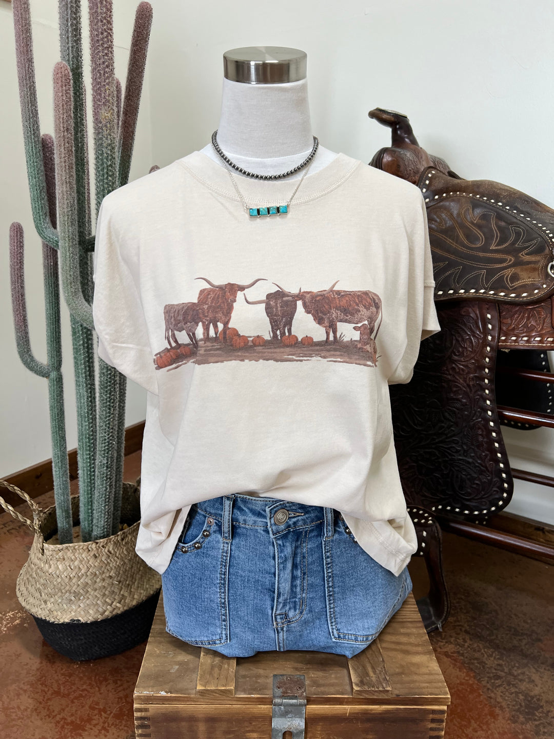 Longhorn Pumpkin Patch Relaxed Tee
