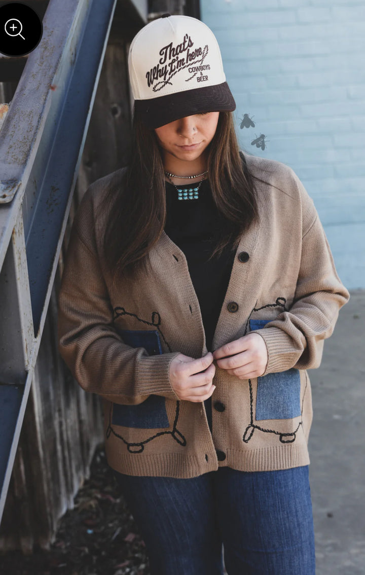 Cattle Babe Cardigan-Hereford