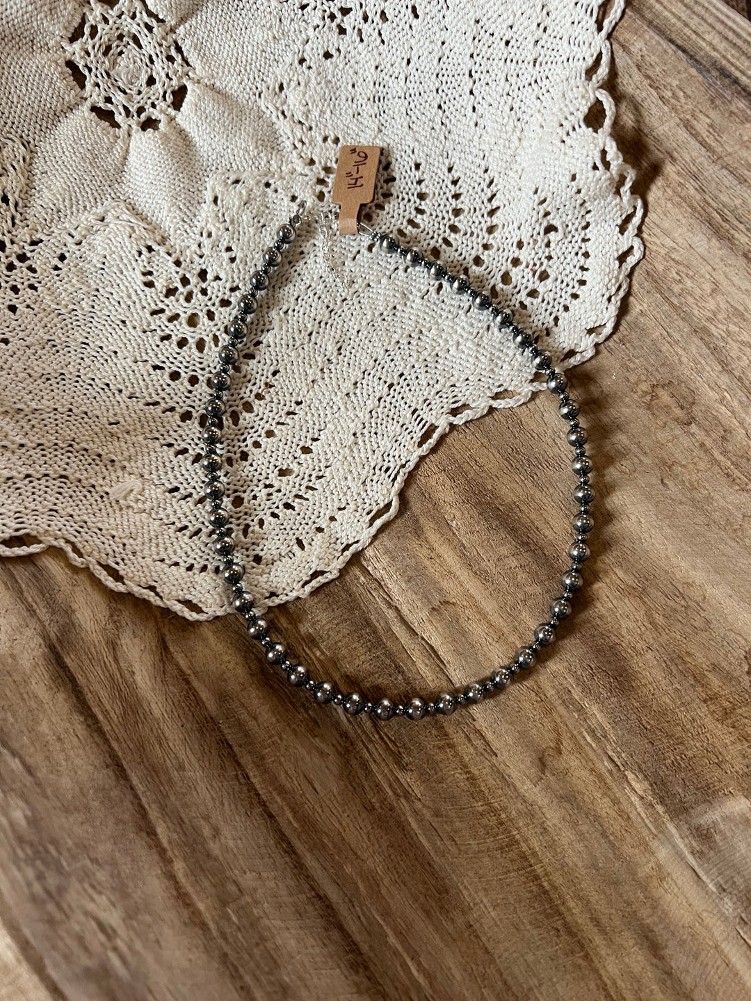 3mm & 6mm Sterling Silver Pearl Necklace