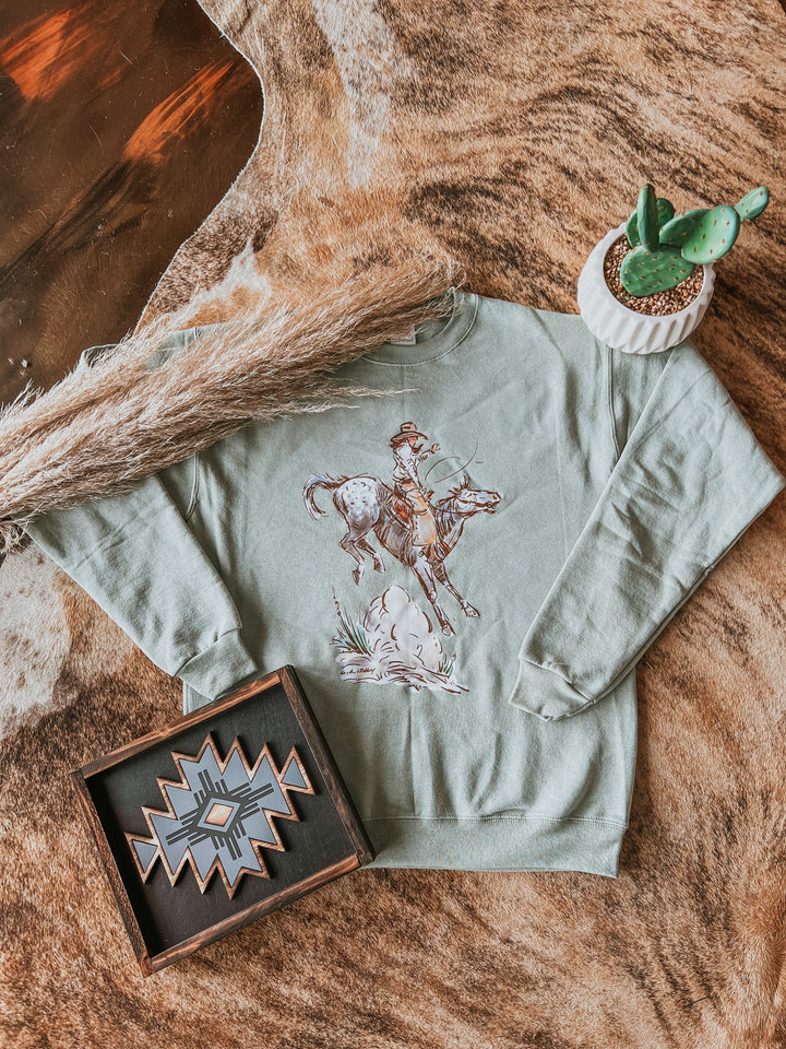 Rank One Crewneck- Sage