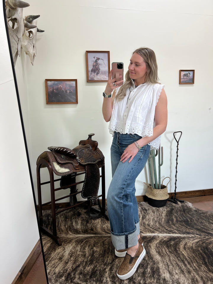 Cottage Grace Eyelet Tank