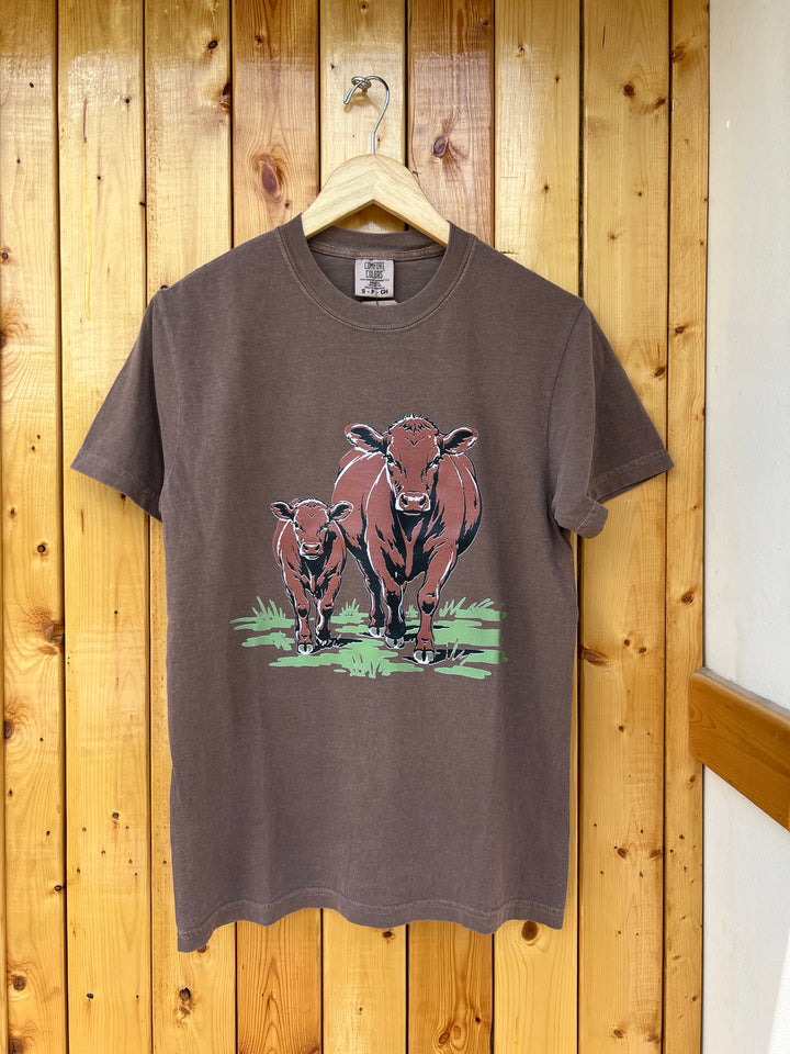 Red Angus T-Shirt-Mocha