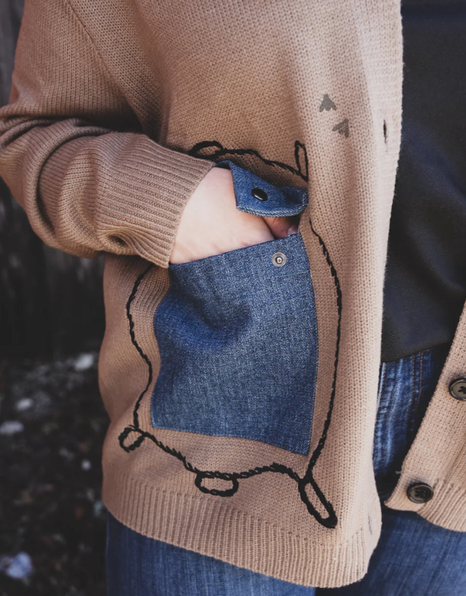 Cattle Babe Cardigan-Hereford