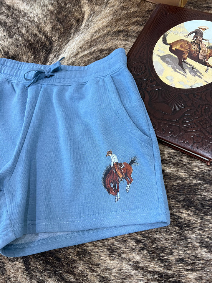 Bronc Shorts-Dusty Blue