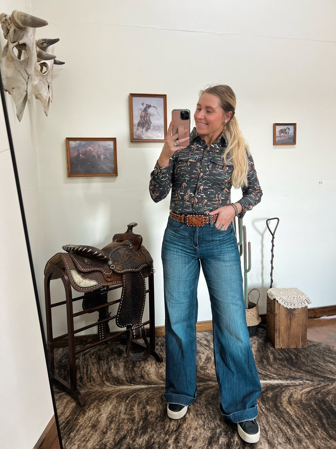 Vintage Cowboy Button-Up