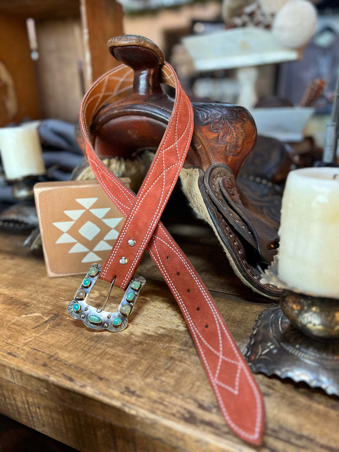 Sedona Rough Out Leather Belt