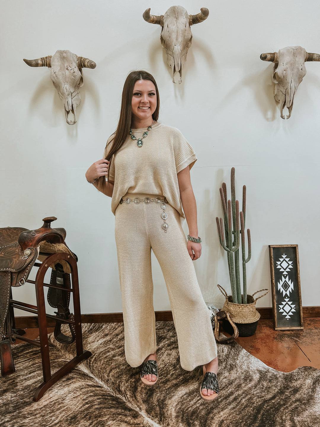 The Austin Knit crop pant{SIZE MEDIUM ONLY}